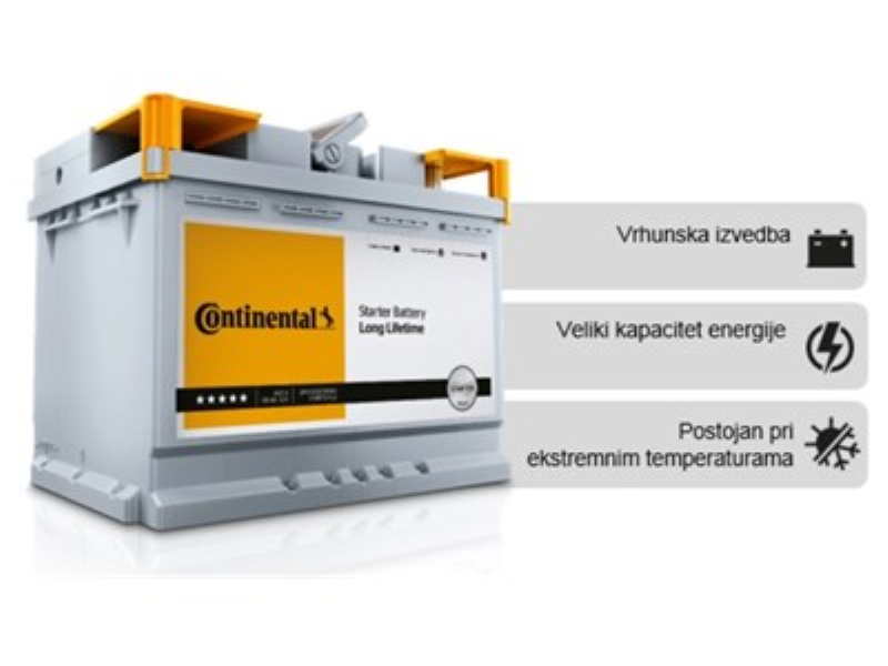 AKUMULATOR CONTINENTAL 60AH (580EN) STARTER
